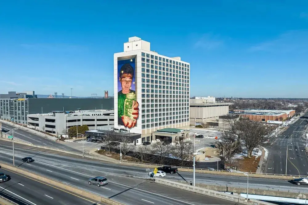 Landing in Downtown Hartford Near Dunkin' Park