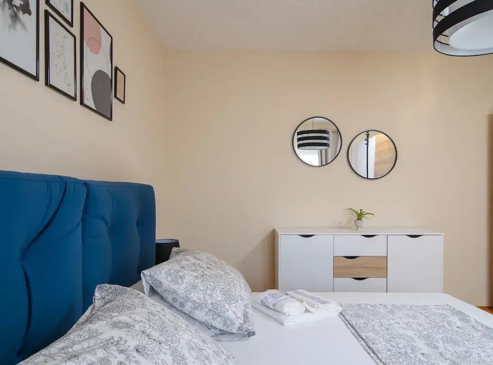 Modern Apartment Near Trogir Beach With Sea View Terrace and Lounge Area