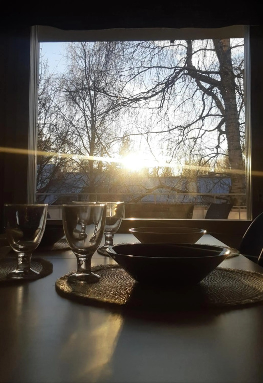 Tyylikäs yhden makuuhuoneen kohde luonnon lähellä
