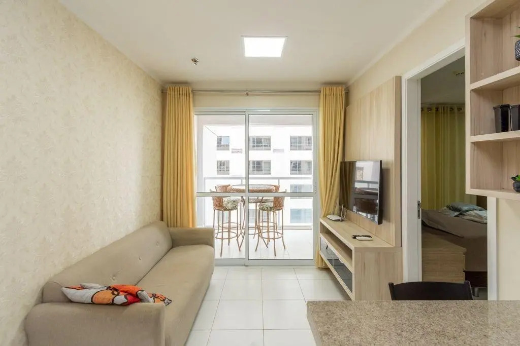 Apartamento de 1 quarto - Edifício Metropolitan Barcelona - JARDIM GOIAS - Wi-fi - Garagem - MB1307B