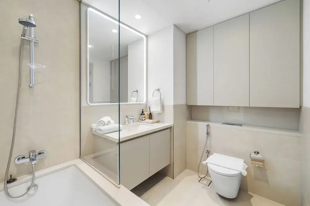 Serene 1BR Escape with Burj Khalifa View