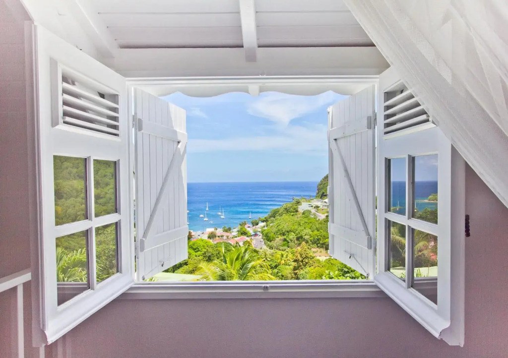 Duplex 4 personnes Chambre vue mer Résidence O Coeur de Deshaies