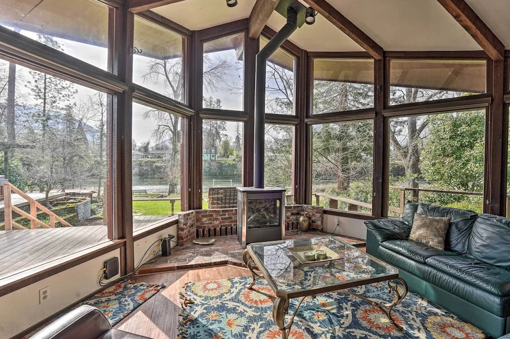 Serene Riverfront Escape w/ Hot Tub & Views!