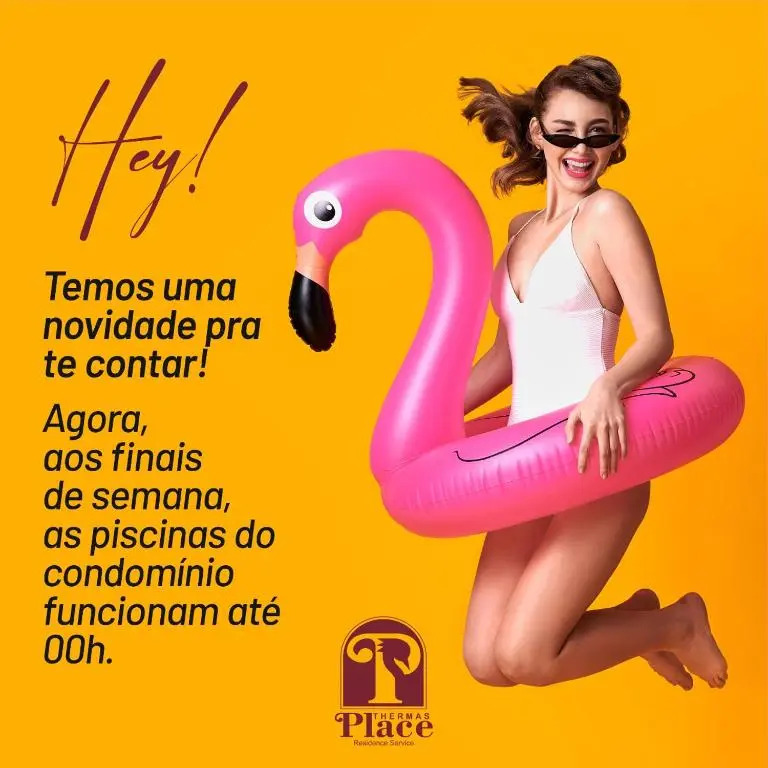 LINDO FLAT com PARQUE AQUÁTICO PERTO DO CENTRO DE CALDAS NOVAS!