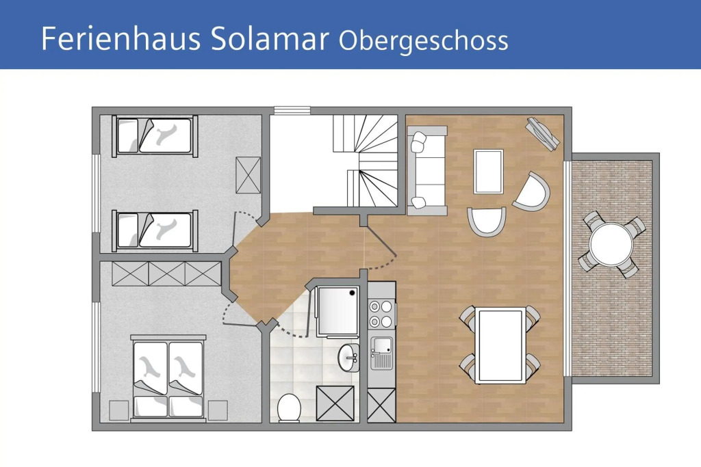 Ferienhaus Solamar Rügen FeWo OG Balkon