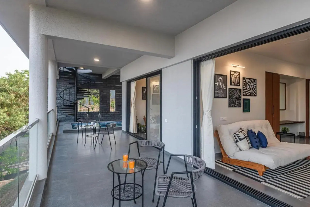 SaffronStays Ahilya Waters - 3BR Pawna villa, infinity pool, 270 terrace views, bonfire & AD-featured estate