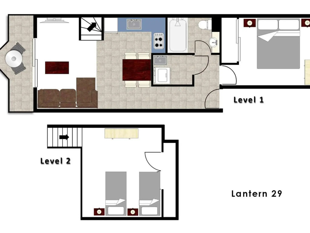 Lantern 1 Bedroom Loft with car space and Spectacular View