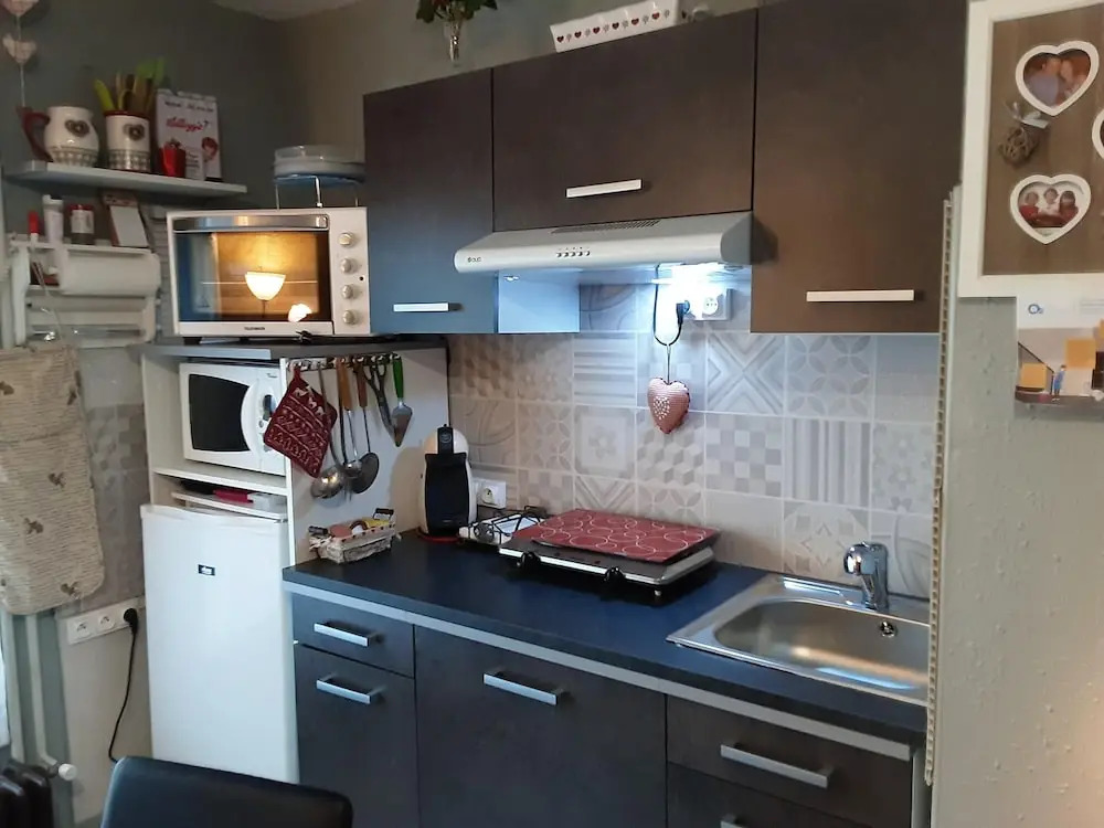 Studio in Allevard, With Wonderful Mountain View, Furnished Balcony an