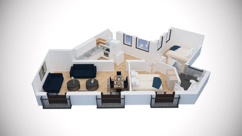 Liceu in Barcelona with 2 bedrooms and 1 bathrooms