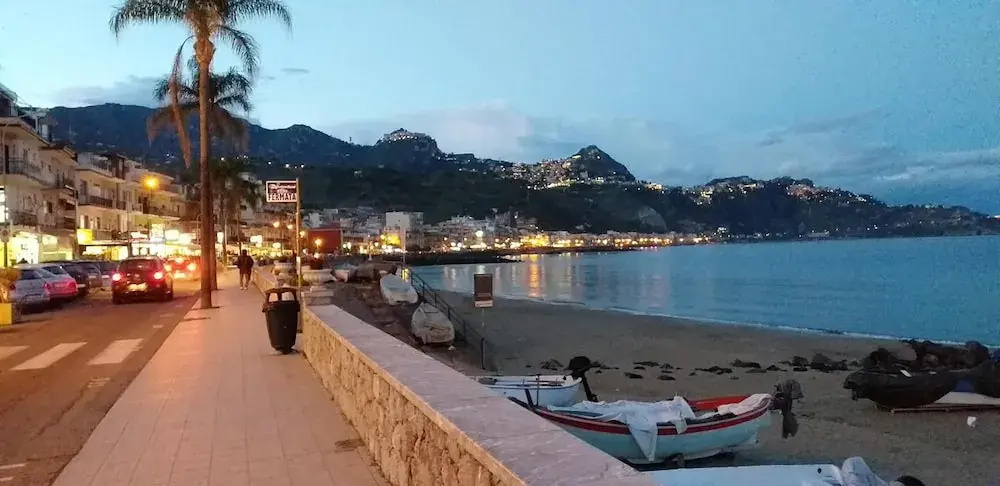 Apartment with One Bedroom in Giardini Naxos , with Wonderful Sea View And Furnished Terrace - 50 M From the Beach
