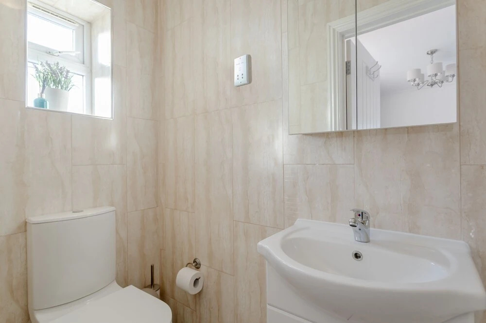 Family room with private bathroom