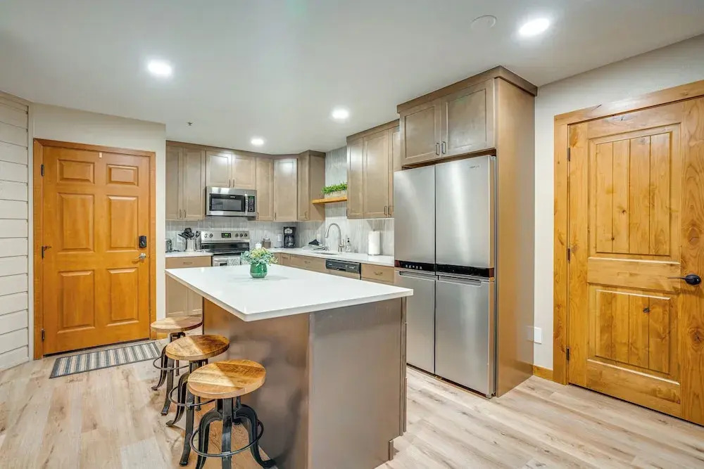 1 Block to Main St: Modern Breckenridge Condo!