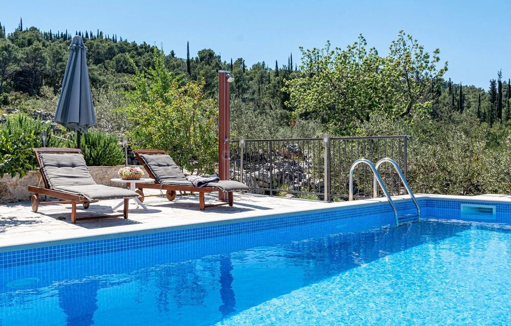 Stunning Home in Koricenica With 1 Bedrooms, Outdoor Swimming Pool and Wifi