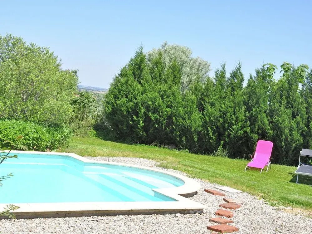 Villa with heated swimming pool and spectacular view in diverse surroundings