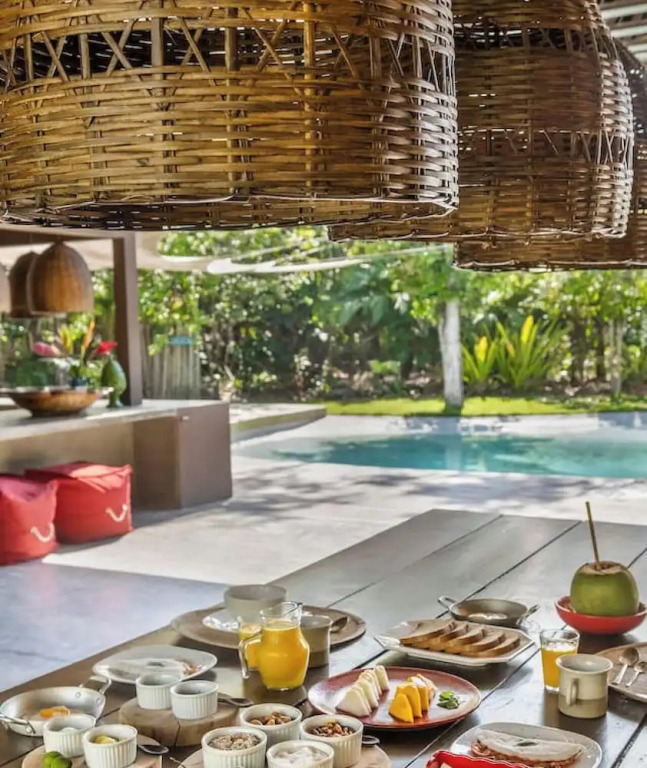 Suíte em Villa Pé na Areia com Design Exclusivo