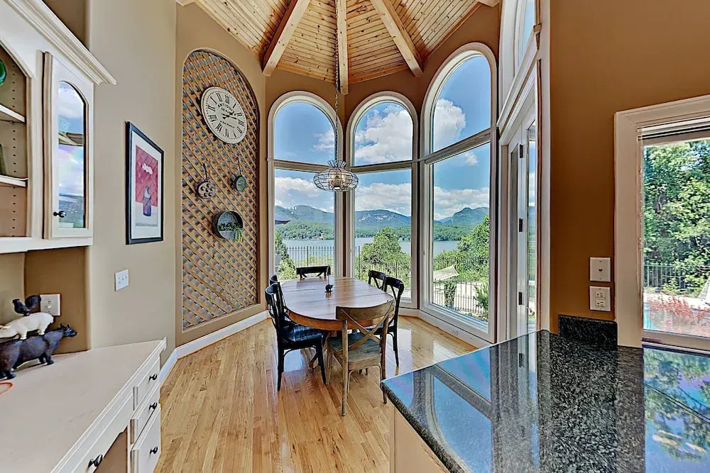 Panoramic Pool Paradise W/ Lake Lure View & Pool 4 Bedroom Home