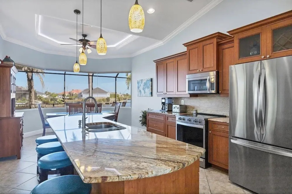 Villa Sol South Gulf Cove! Pool/spa Waterfront Canal W Dock 3 Bedroom Home
