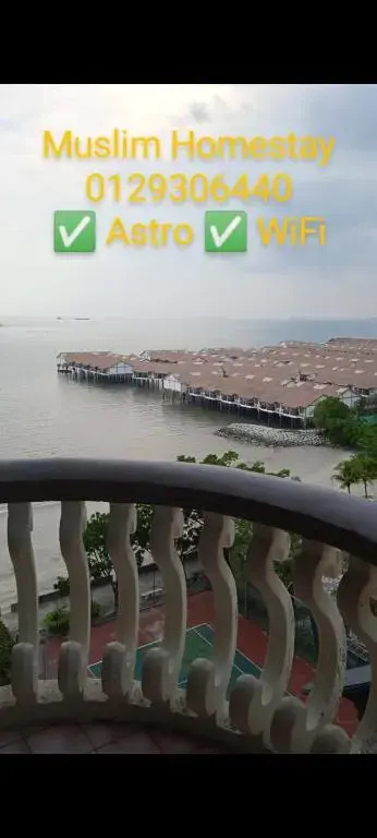 Santai Inn aprt 3 bilik Moslim Blok D w WiFi & Astro at Glory Beach Resort