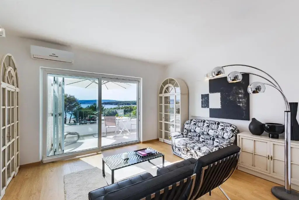 Luxury villa Punat with pool with sea view , 50m from the beach
