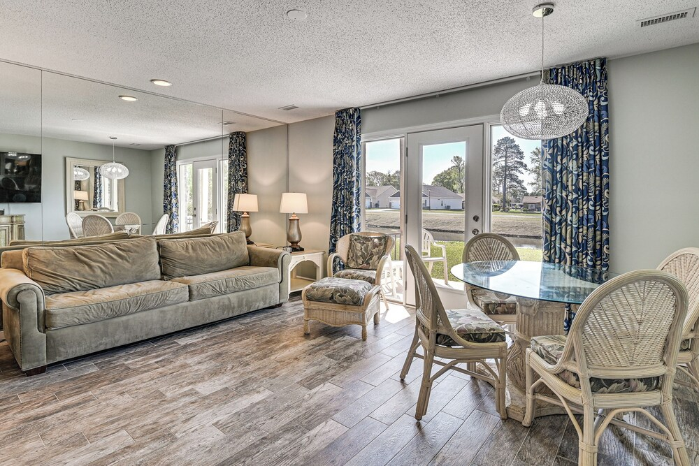 Water-view Patio! Condo 2 Mi to Surfside Beach