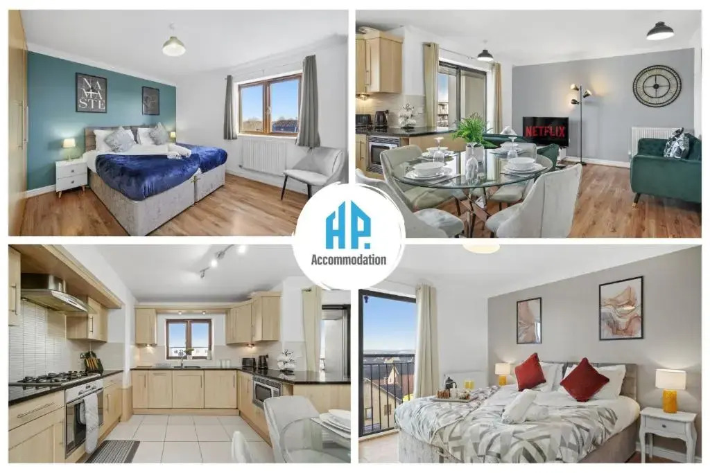 3 Bedroom, 2 Bathroom Apartment in Milton Keynes by HP Accommodation - Free WiFi & Parking