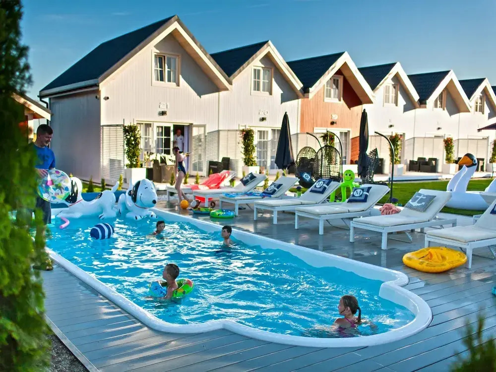 Sunny Cottages in Mielno. Large Area, Swimming Pool, Playground, Animations