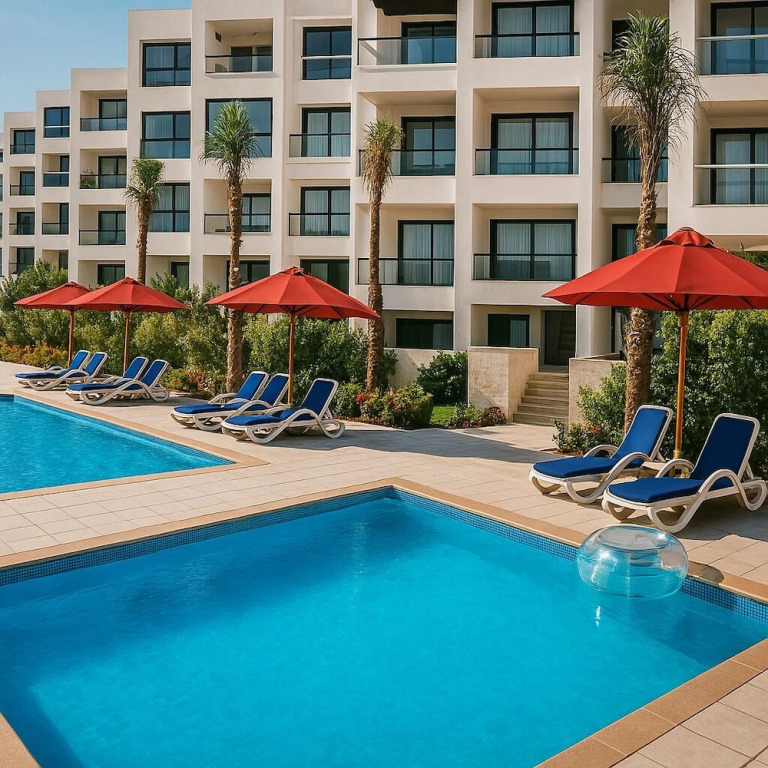 "luxurious Chalets at Porto Said Resort Unmatched Comfort by the Sea"