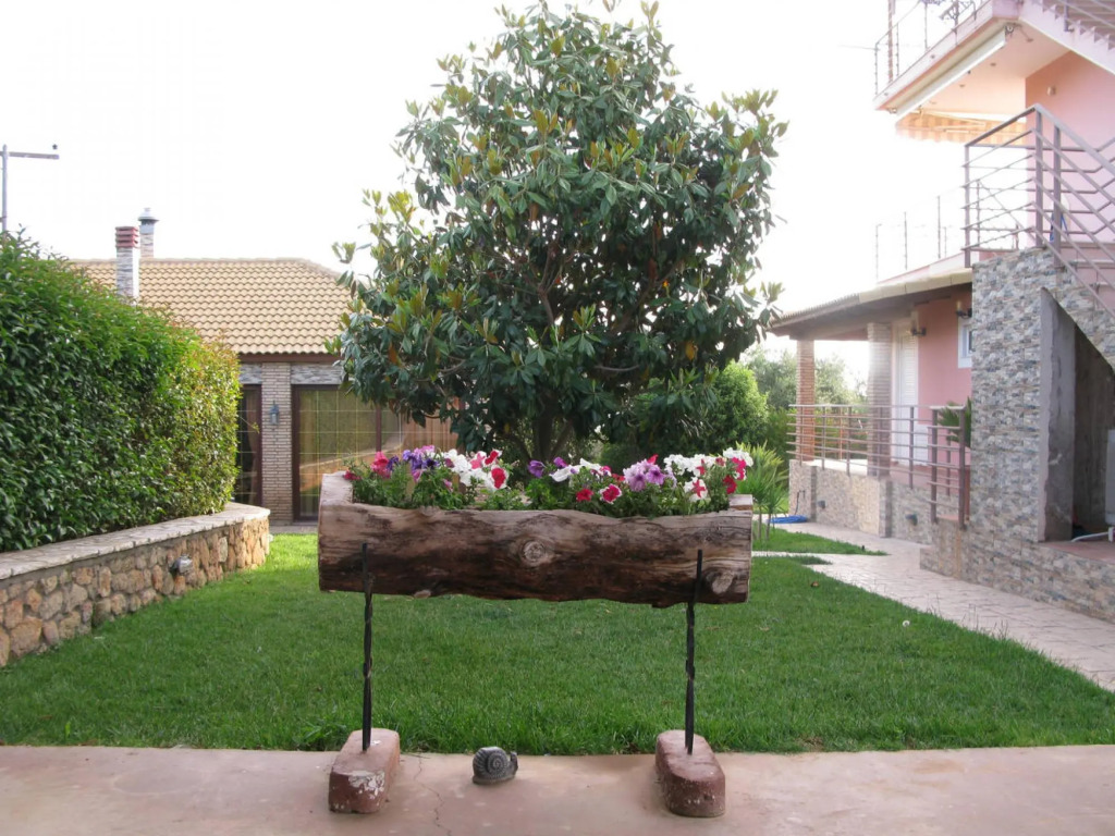 Seaview flat in an olive grove by the beach