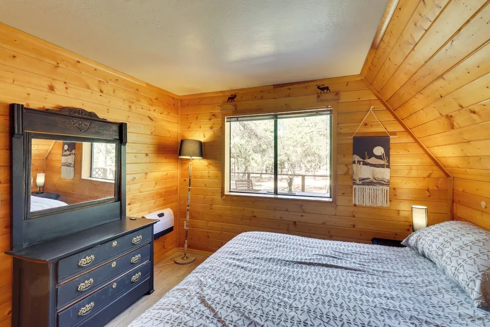 Rustic-modern Overgaard Cabin w/ Decks & Fire Pit!