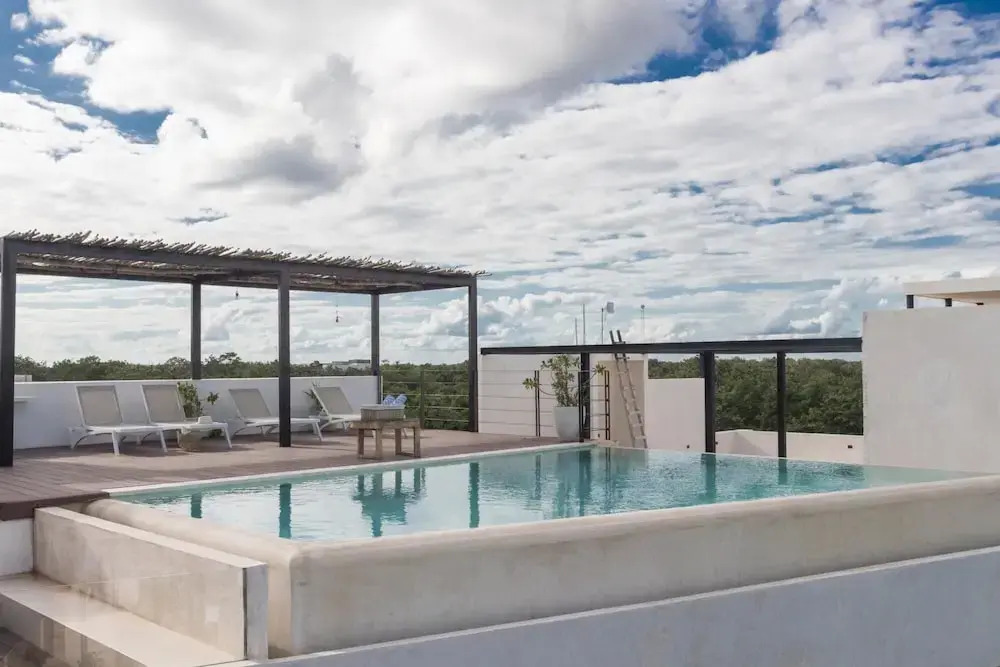 Trendy Tulum Escape Condo Breathtaking View From Rooftop Terrace Infinity Pool Great Decor