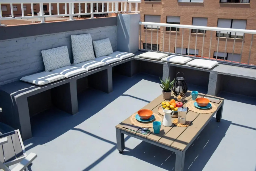 Cabanyal 3 Bedroom WIFI AC Terrace Beach Penthouse