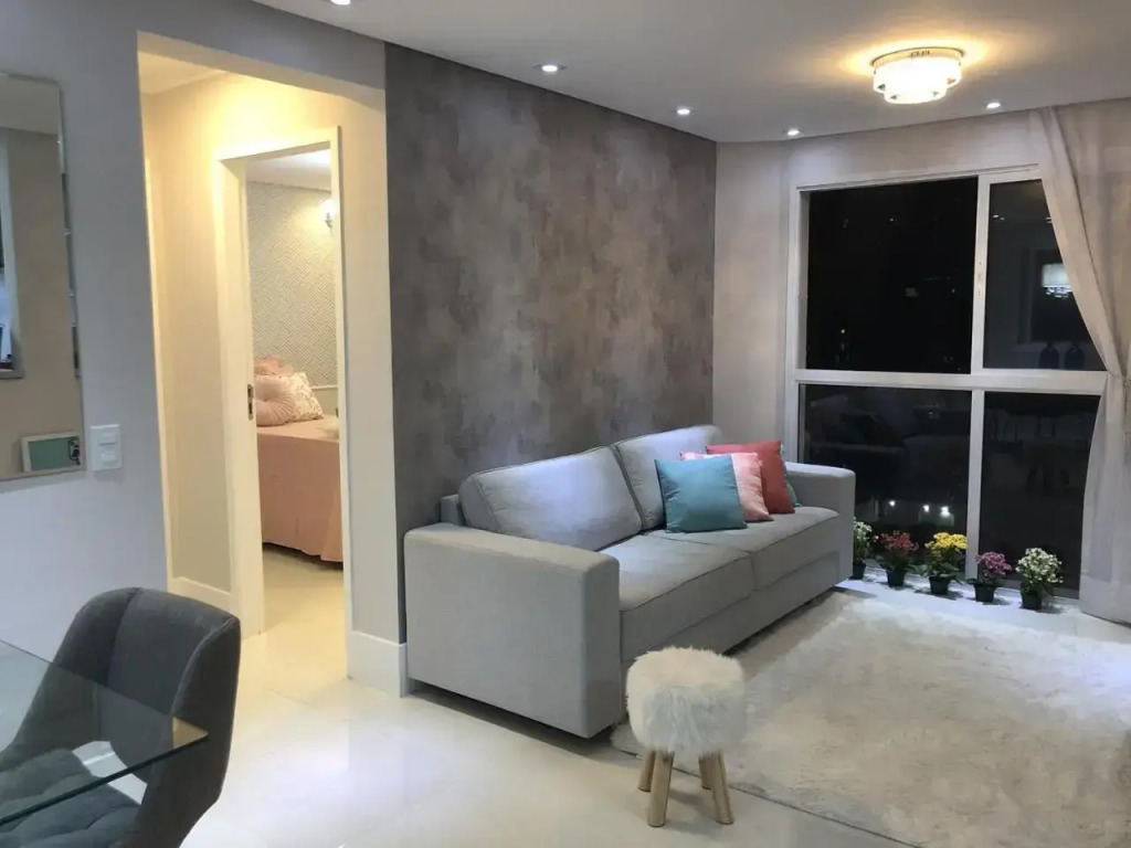 Apto novo, 2 quartos, quadra praia em Santos.