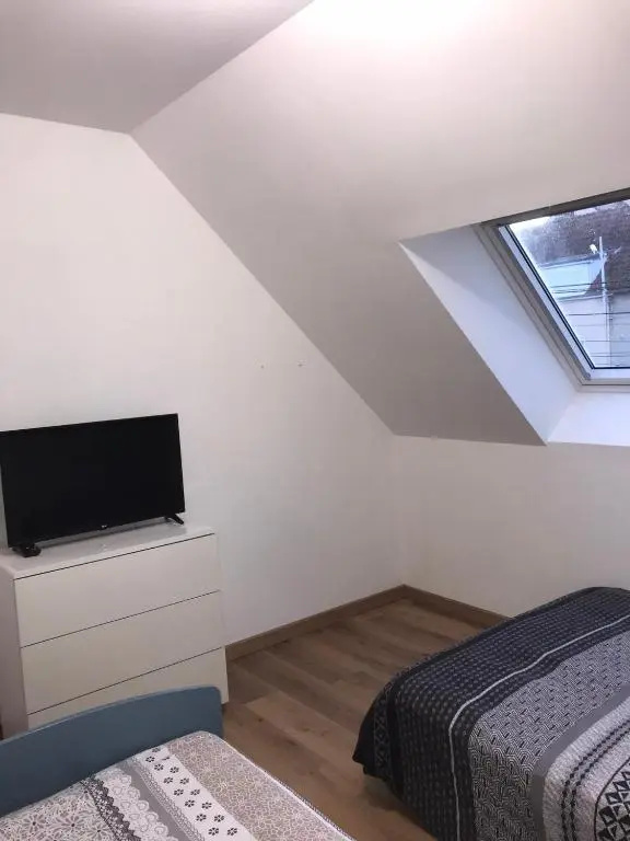 Chambre , 1 lit double et 1 lit simple