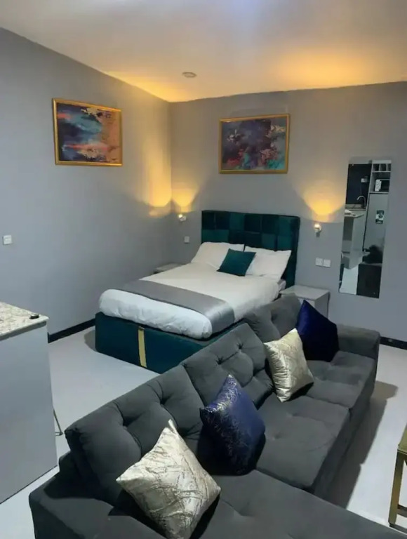 Open plan studio apartment unit