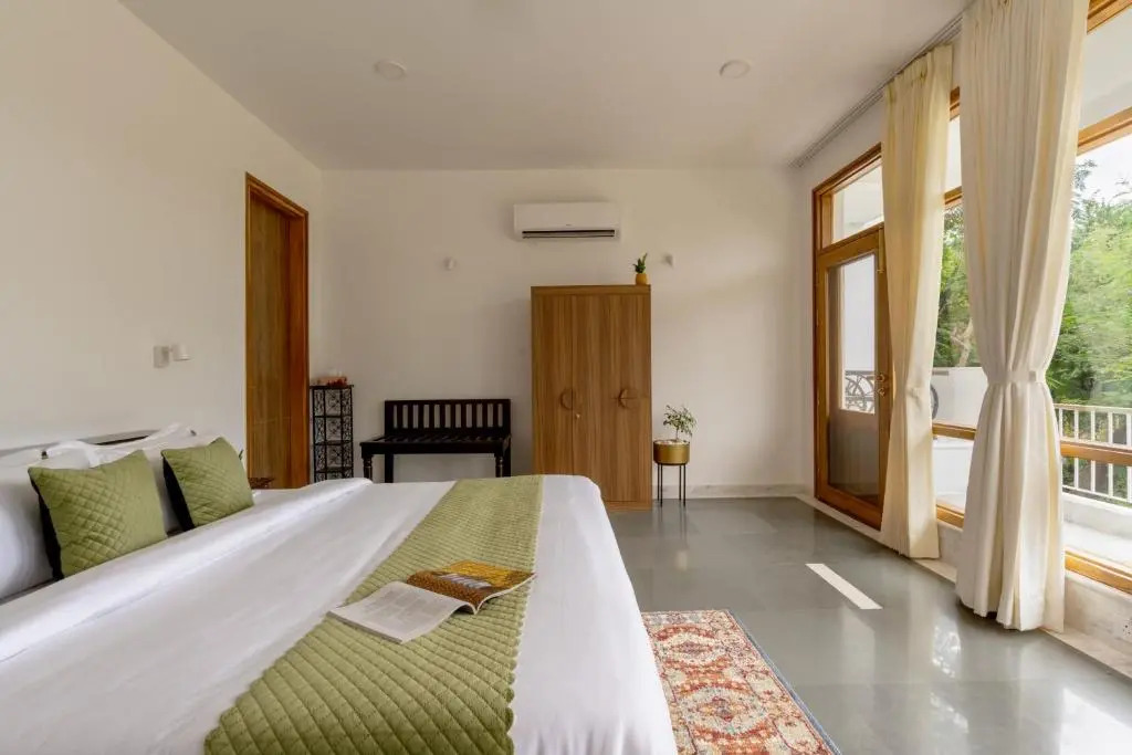 SaffronStays Villa Bougain - 2BR hill-view villa with plunge pool, Veg BBQ, birdwatching & serene garden sit-outs