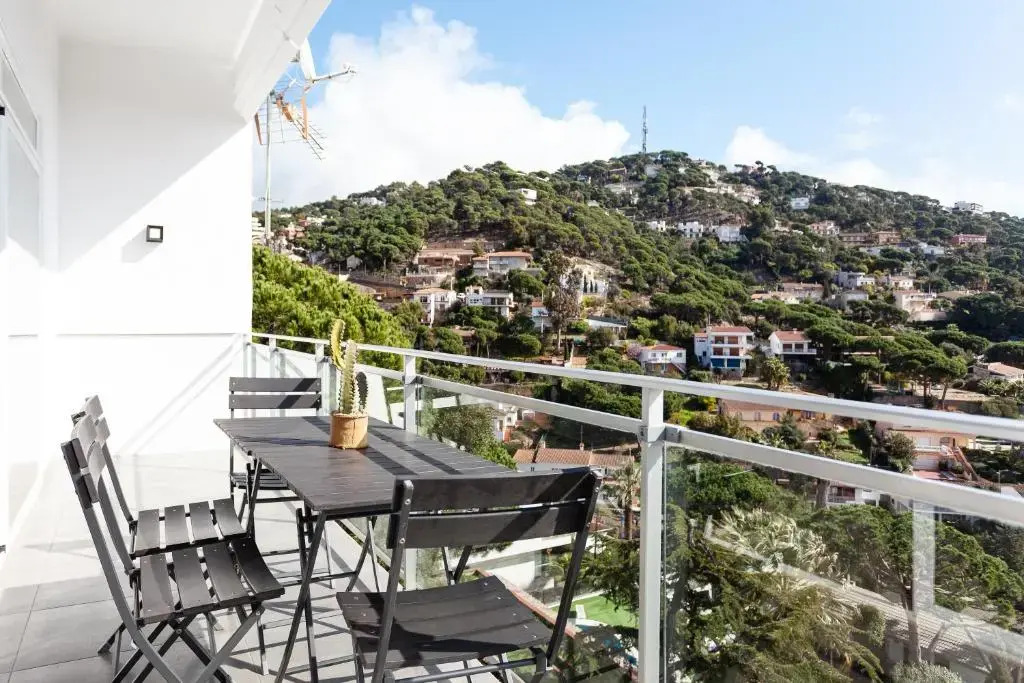 holiday house in a garden with view