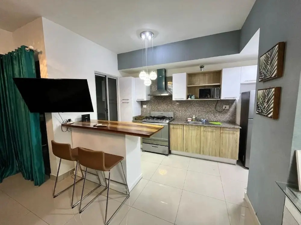 Modern Beach Apartment Pool Balcony 4min Walk to Boca Chica Beach