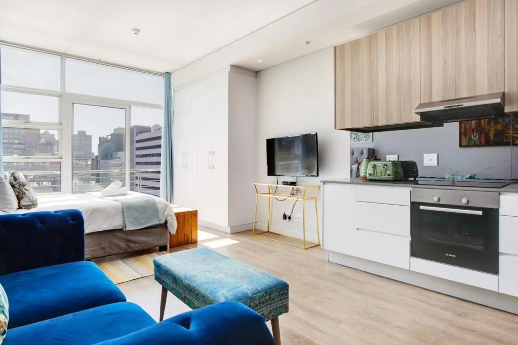 Eclectic Blue City View Apartment