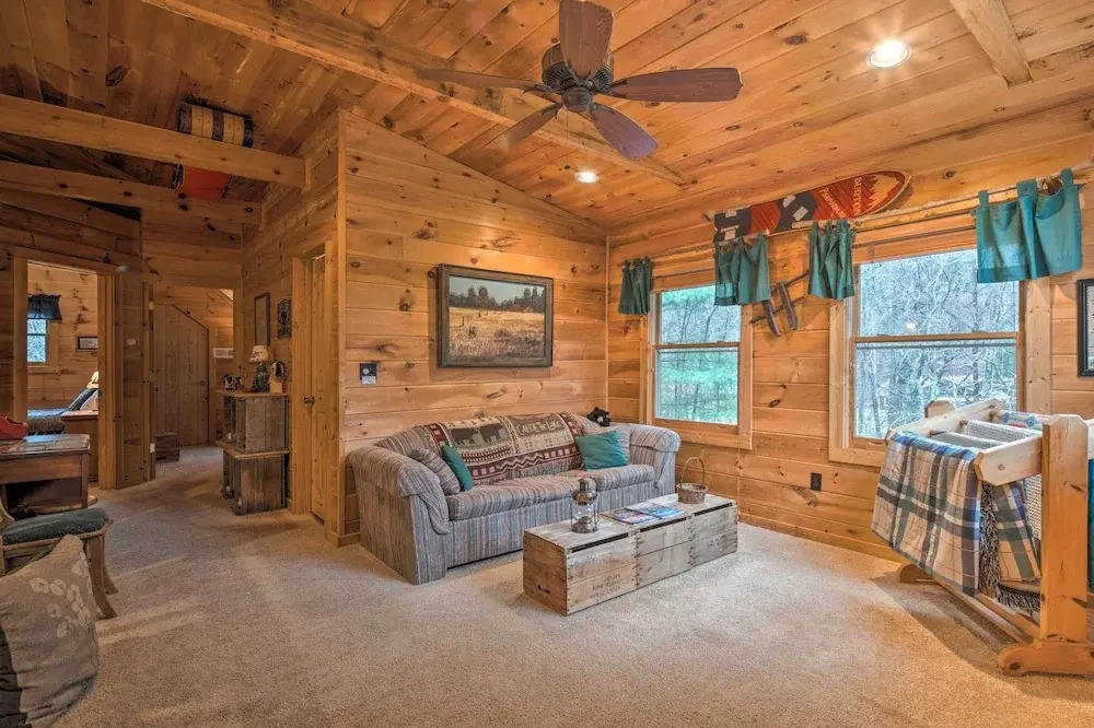 Lake Lure Log Cabin w/ Grill, Near Hiking
