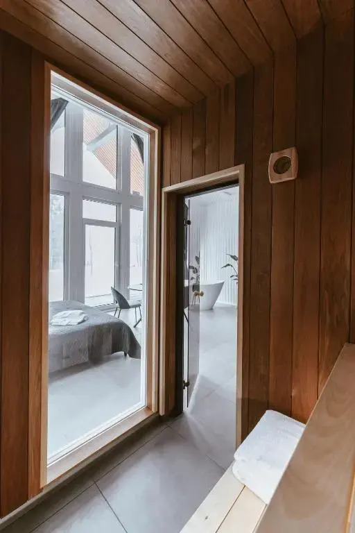 Sniegi design cabin with sauna