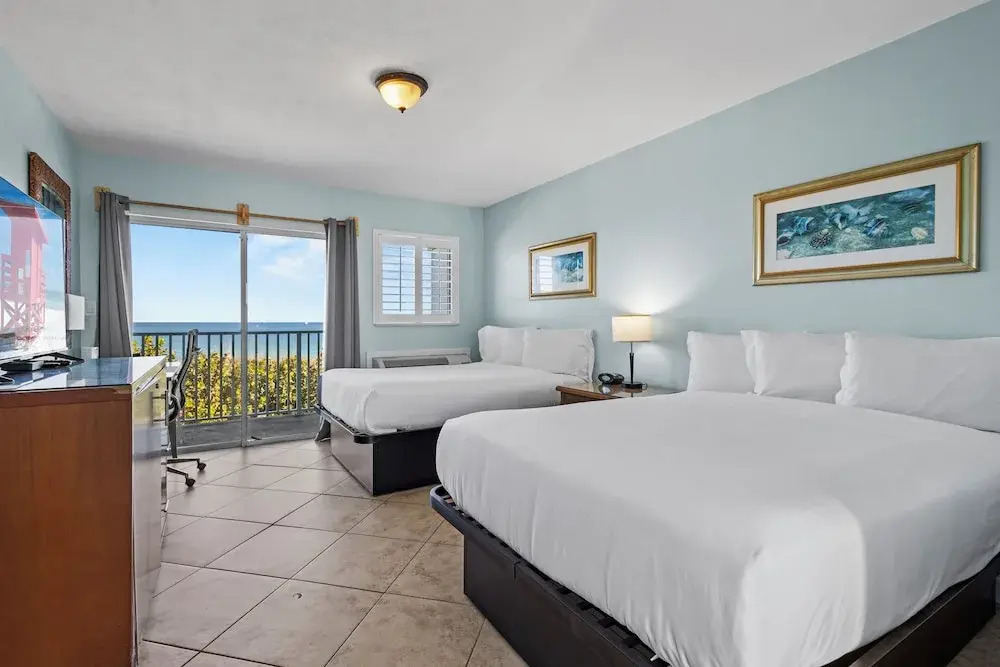 Oceanfront Inn Room #22- Ocean View Balcony 2 Full Beds