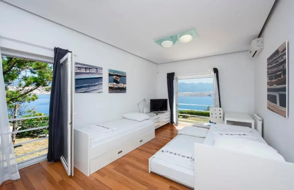 Luxury Seafront Villa Exclusive Pag with private pool by the beach on Pag island