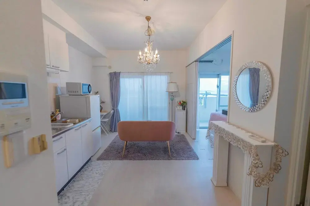 SunSea Okinawa Stunning Ocean View 2BR Sleeps 6 20 min from Airport 3 min to Shopping Mall