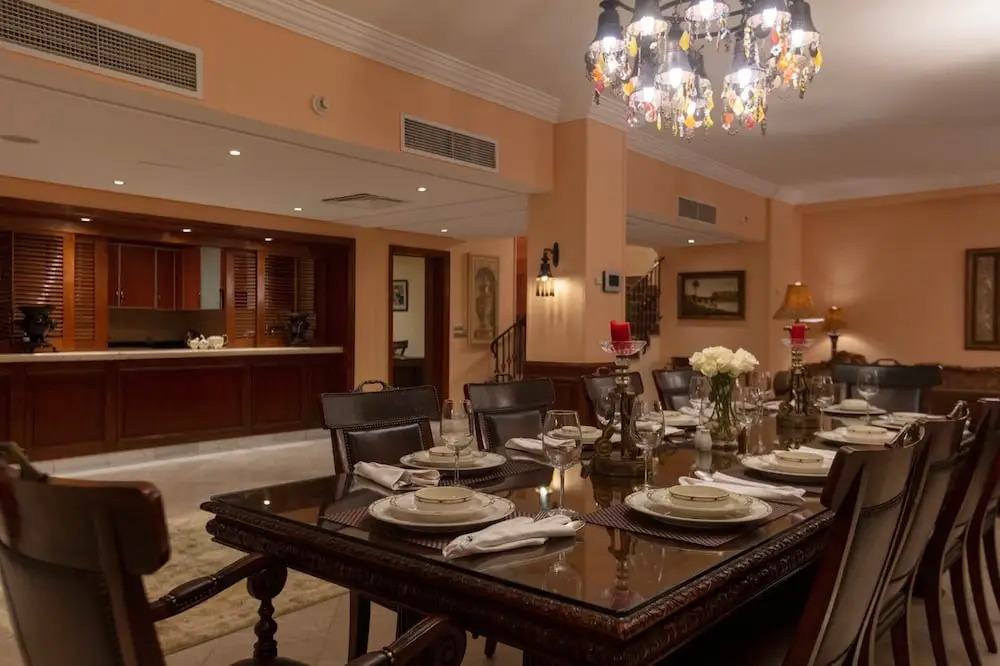 A 4 bedroom contemporary villa is furnished with luxe imported Italian furniture
