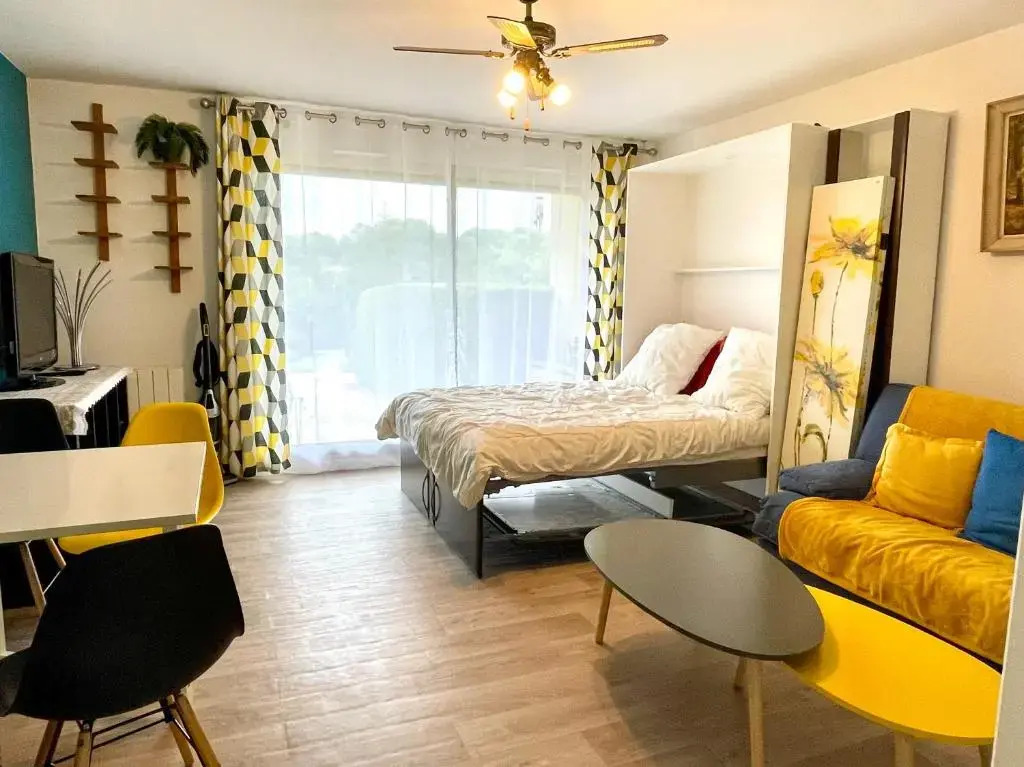 Studio cozy, vue sur le golf Houlgate