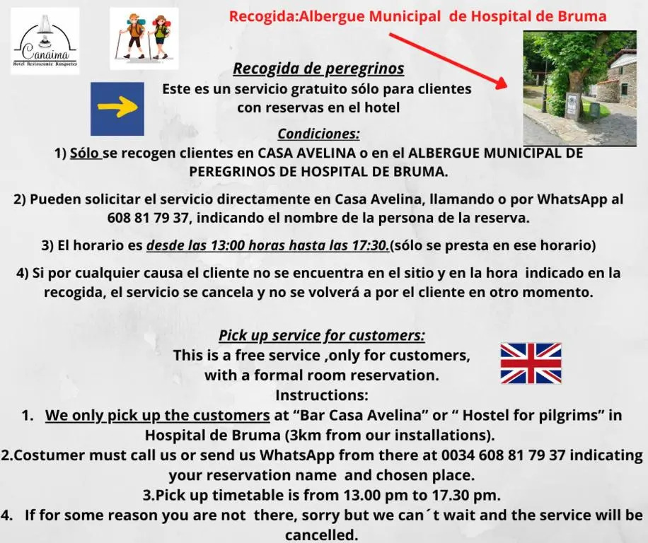 Hotel Canaima Bruma 1,5 k Camino