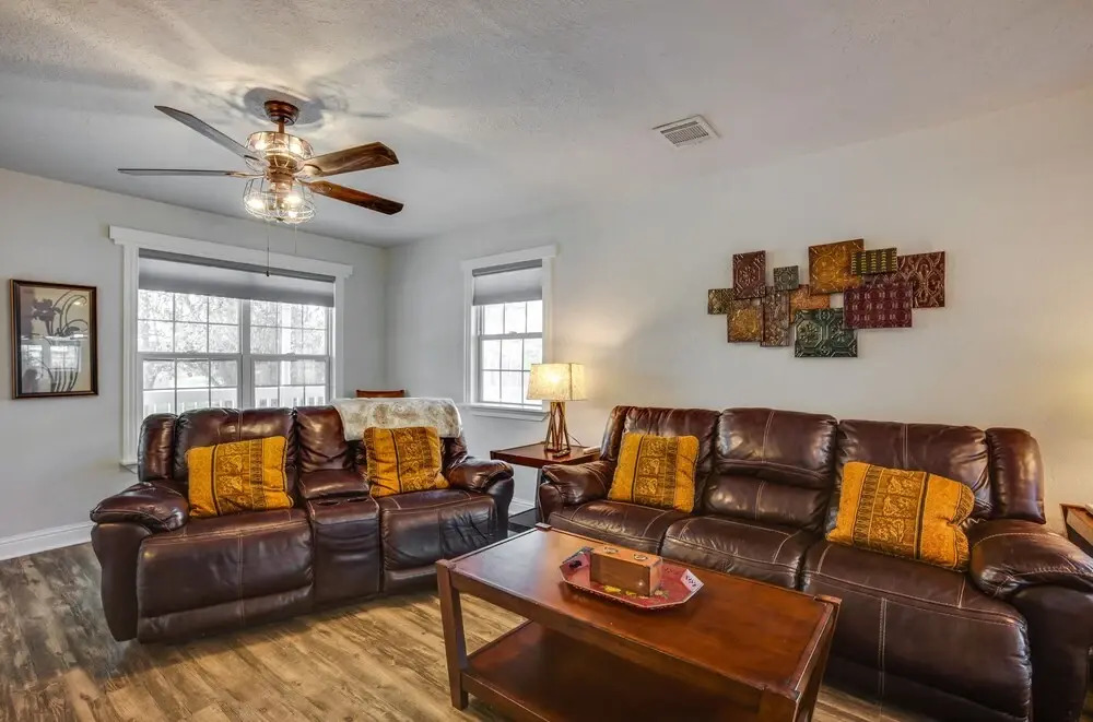 Backyard, Deck & Fire Pit: Conroe Getaway