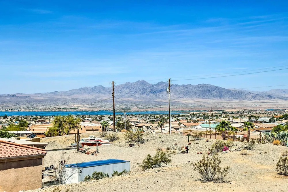 Patio & Panoramic Views: Hillside Lake Havasu Home