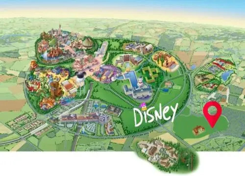 joli F2 avec jardin près de Disneyland