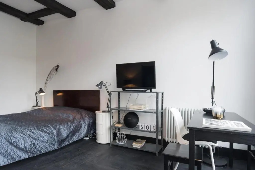 JoyJoyJoy the Black Beauty ecolicious studio in a canal house with French balcony with view on the canals